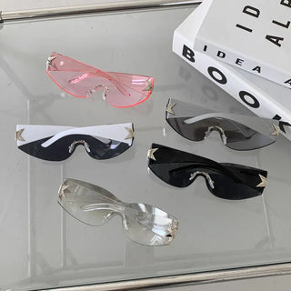 Star Mirror Flat Y2K Festival Humbuk Show Waterbomb Goggles Sunglasses