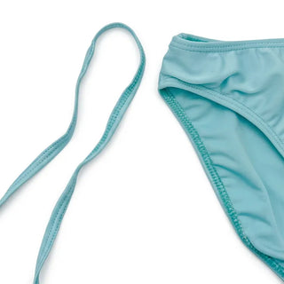 Minty Blue Ribbon Cover-up Skirt Piece Set Bikini Swimwear