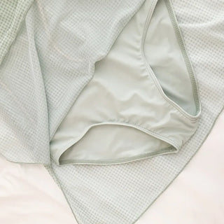 Lime Check Ribbon See-through Monokini One-Piece Swimsuit