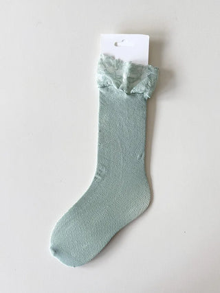 Delicate Lace Polka Dot Mesh Stocking Socks