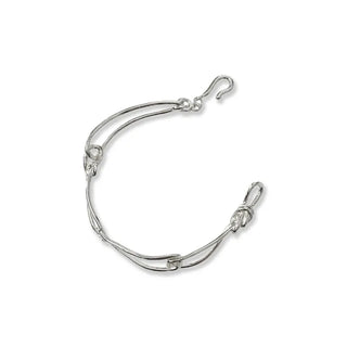 Silver Ball Wire Twisted Line Chain Bracelet & Necklace 2 Types