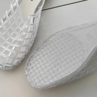 Glossy Jelly Shoes, Swim Loafers, PVC Summer Slippers