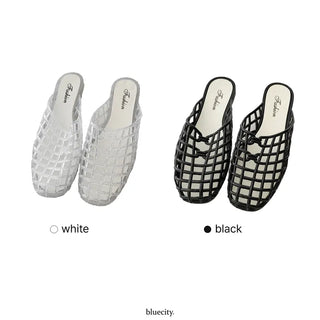 Glossy Jelly Shoes, Swim Loafers, PVC Summer Slippers
