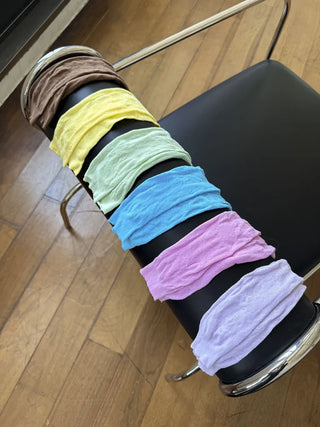 Net Flower Color Mesh Knee Socks Stockings