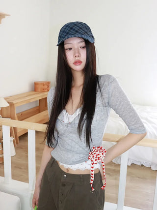 Bri Check Bandana Scarf Baseball Cap Hat