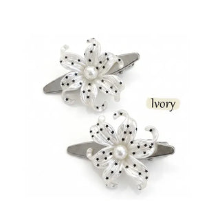 Pulse Star Dot Pearl Flower Metal Claw Hairpin