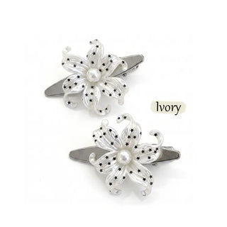 Pulse Star Dot Pearl Flower Metal Claw Hairpin