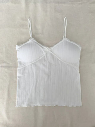 Lace Layered Pattern See-through Built-in Cup Sleeveless Bralette Sleeveless Top Collection
