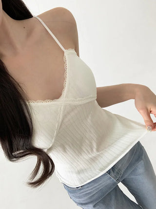 Lace Layered Pattern See-through Built-in Cup Sleeveless Bralette Sleeveless Top Collection