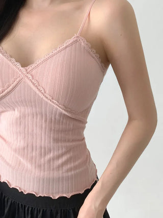 Lace Layered Pattern See-through Built-in Cup Sleeveless Bralette Sleeveless Top Collection