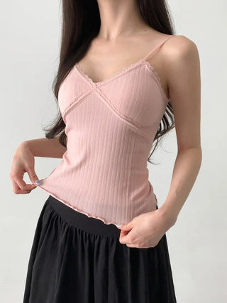 Lace Layered Pattern See-through Built-in Cup Sleeveless Bralette Sleeveless Top Collection