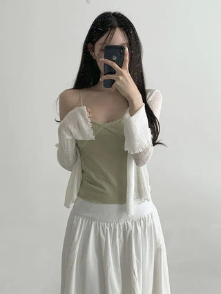Lace Layered Pattern See-through Built-in Cup Sleeveless Bralette Sleeveless Top Collection