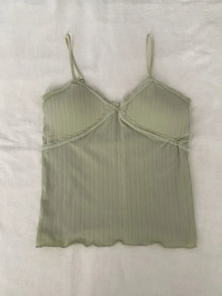 Lace Layered Pattern See-through Built-in Cup Sleeveless Bralette Sleeveless Top Collection