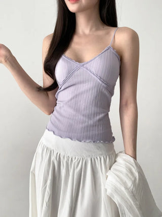 Lace Layered Pattern See-through Built-in Cup Sleeveless Bralette Sleeveless Top Collection