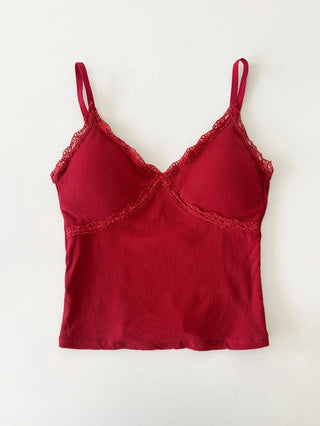 Lace Layered Pattern See-through Built-in Cup Sleeveless Bralette Sleeveless Top Collection