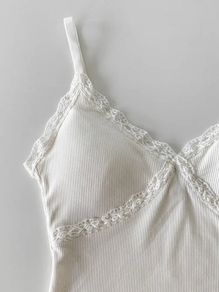 Lace Layered Pattern See-through Built-in Cup Sleeveless Bralette Sleeveless Top Collection
