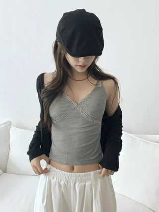 Lace Layered Pattern See-through Built-in Cup Sleeveless Bralette Sleeveless Top Collection