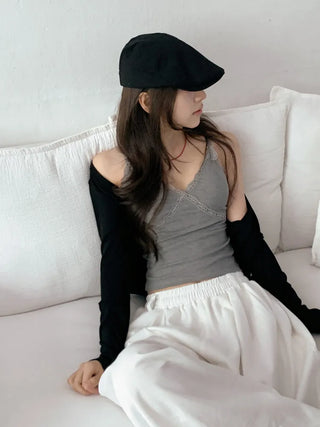 Lace Layered Pattern See-through Built-in Cup Sleeveless Bralette Sleeveless Top Collection