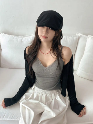 Lace Layered Pattern See-through Built-in Cup Sleeveless Bralette Sleeveless Top Collection