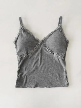 Lace Layered Pattern See-through Built-in Cup Sleeveless Bralette Sleeveless Top Collection