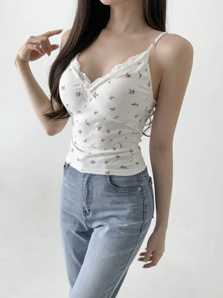Lace Layered Pattern See-through Built-in Cup Sleeveless Bralette Sleeveless Top Collection
