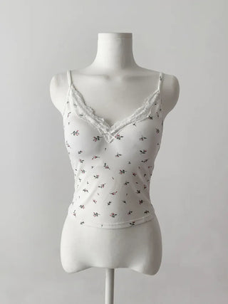 Lace Layered Pattern See-through Built-in Cup Sleeveless Bralette Sleeveless Top Collection