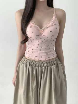 Lace Layered Pattern See-through Built-in Cup Sleeveless Bralette Sleeveless Top Collection