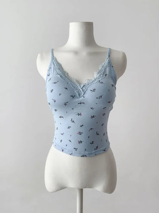Lace Layered Pattern See-through Built-in Cup Sleeveless Bralette Sleeveless Top Collection