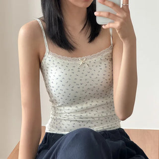 Lace Layered Pattern See-through Built-in Cup Sleeveless Bralette Sleeveless Top Collection