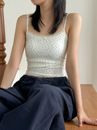 Lace Layered Pattern See-through Built-in Cup Sleeveless Bralette Sleeveless Top Collection