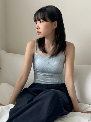 Lace Layered Pattern See-through Built-in Cup Sleeveless Bralette Sleeveless Top Collection
