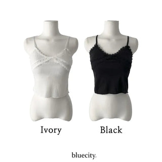 Lace Layered Pattern See-through Built-in Cup Sleeveless Bralette Sleeveless Top Collection