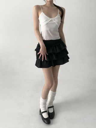 Lace Layered Pattern See-through Built-in Cup Sleeveless Bralette Sleeveless Top Collection