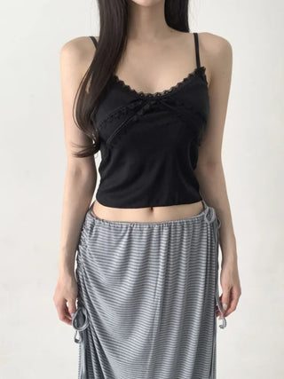 Lace Layered Pattern See-through Built-in Cup Sleeveless Bralette Sleeveless Top Collection