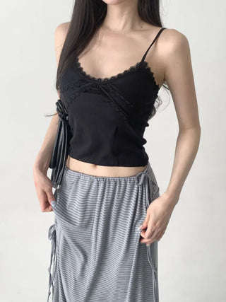 Lace Layered Pattern See-through Built-in Cup Sleeveless Bralette Sleeveless Top Collection