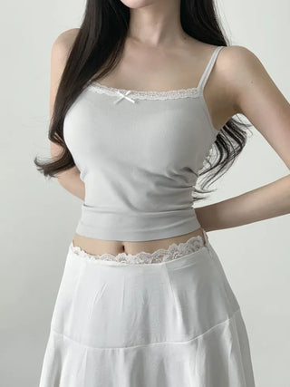 Lace Layered Pattern See-through Built-in Cup Sleeveless Bralette Sleeveless Top Collection
