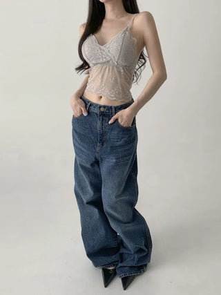 Lace Layered Pattern See-through Built-in Cup Sleeveless Bralette Sleeveless Top Collection