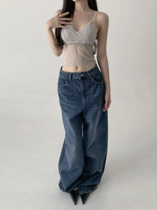 Lace Layered Pattern See-through Built-in Cup Sleeveless Bralette Sleeveless Top Collection