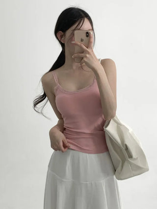 Lace Layered Pattern See-through Built-in Cup Sleeveless Bralette Sleeveless Top Collection