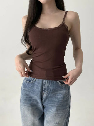 Lace Layered Pattern See-through Built-in Cup Sleeveless Bralette Sleeveless Top Collection