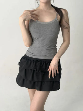 Lace Layered Pattern See-through Built-in Cup Sleeveless Bralette Sleeveless Top Collection