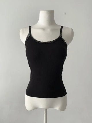 Lace Layered Pattern See-through Built-in Cup Sleeveless Bralette Sleeveless Top Collection