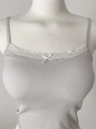 Lace Layered Pattern See-through Built-in Cup Sleeveless Bralette Sleeveless Top Collection