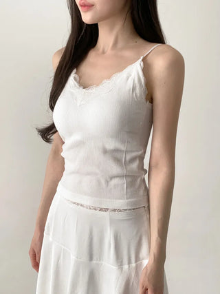 Lace Layered Pattern See-through Built-in Cup Sleeveless Bralette Sleeveless Top Collection