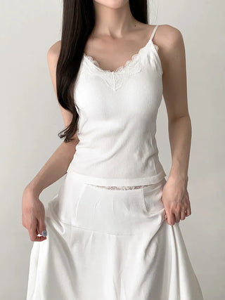 Lace Layered Pattern See-through Built-in Cup Sleeveless Bralette Sleeveless Top Collection