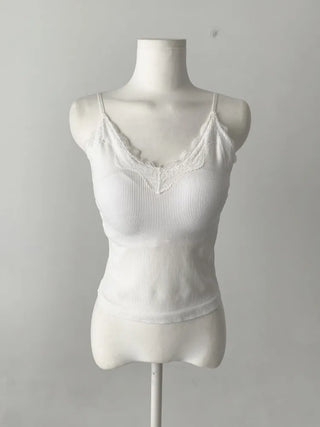 Lace Layered Pattern See-through Built-in Cup Sleeveless Bralette Sleeveless Top Collection