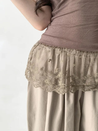 Lace Layered Pattern See-through Built-in Cup Sleeveless Bralette Sleeveless Top Collection
