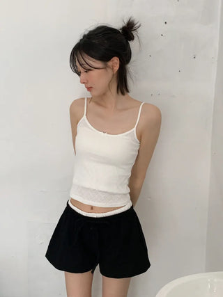 Lace Layered Pattern See-through Built-in Cup Sleeveless Bralette Sleeveless Top Collection