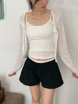 Lace Layered Pattern See-through Built-in Cup Sleeveless Bralette Sleeveless Top Collection