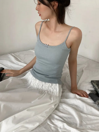 Lace Layered Pattern See-through Built-in Cup Sleeveless Bralette Sleeveless Top Collection